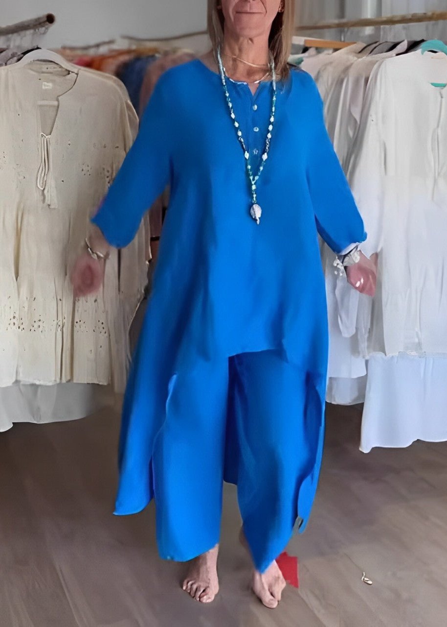 Linen pants suit set