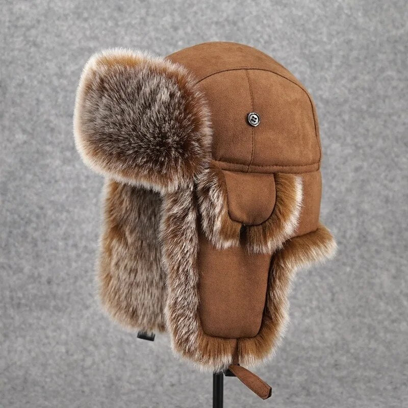 Chic Warmth: Men's Ushanka Hat 